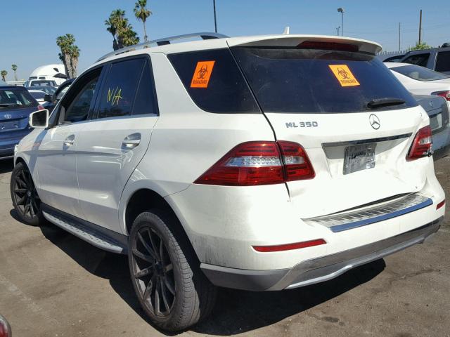 4JGDA5JB7DA255087 - 2013 MERCEDES-BENZ ML 350 WHITE photo 3