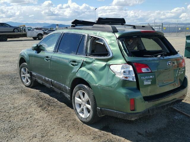 4S4BRBCC5D3257543 - 2013 SUBARU OUTBACK GREEN photo 3