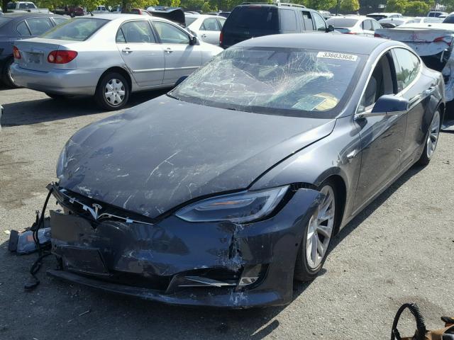 5YJSA1E22HF219545 - 2017 TESLA MODEL S CHARCOAL photo 2