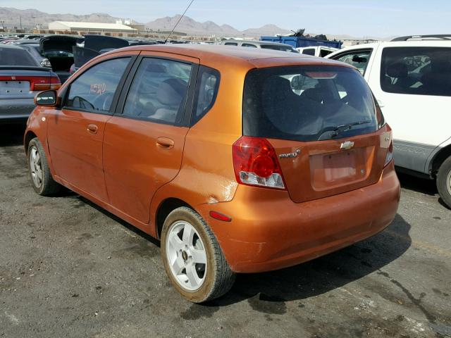 KL1TD66677B781105 - 2007 CHEVROLET AVEO BASE Narıncı foto 3