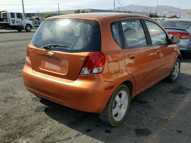 KL1TD66677B781105 - 2007 CHEVROLET AVEO BASE Narıncı foto 4