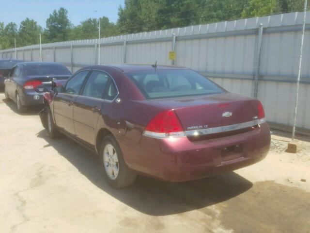 2G1WT58K879224517 - 2007 CHEVROLET IMPALA LT BURGUNDY photo 3