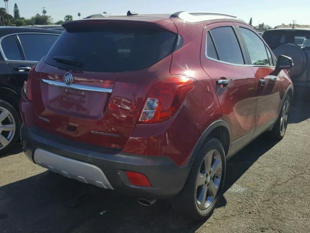 KL4CJASB0EB574506 - 2014 BUICK ENCORE RED photo 4