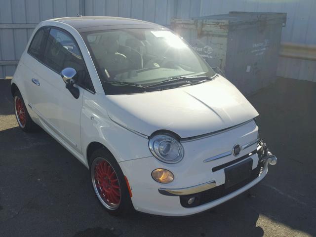 3C3CFFCR4CT143991 - 2012 FIAT 500 LOUNGE WHITE photo 1