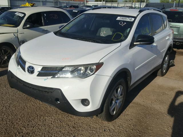 2T3ZFREV8EW123935 - 2014 TOYOTA RAV4 LE WHITE photo 2