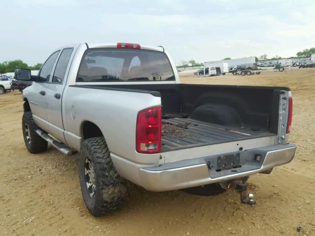 3D7KU28C64G123350 - 2004 DODGE RAM 2500 S SILVER photo 3