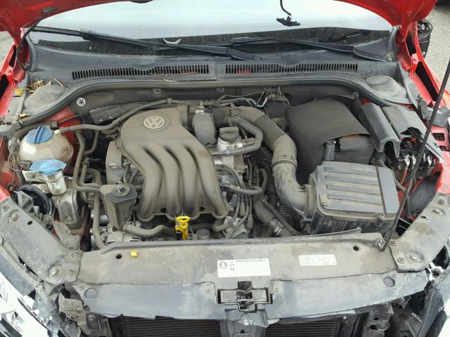 3VW2K7AJ3EM228143 - 2014 VOLKSWAGEN JETTA BASE Կարմիր լուսանկար 7