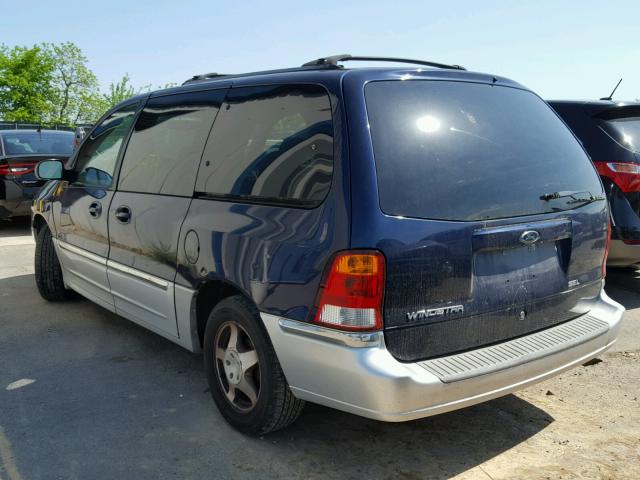 2FMZA5341YBD00104 - 2000 FORD WINDSTAR S BLUE photo 3