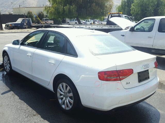 WAUAFAFL7EN017959 - 2014 AUDI A4 WHITE photo 3