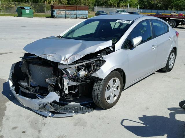 KNAFK4A62G5594986 - 2016 KIA FORTE LX SILVER photo 2