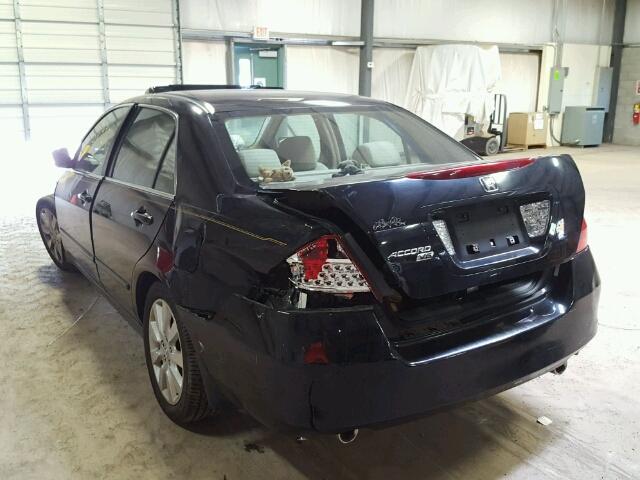 1HGCM66376A058276 - 2006 HONDA ACCORD LX BLACK photo 3