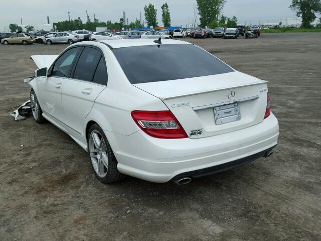 WDDGF8HB9AF412987 - 2010 MERCEDES-BENZ C350 4M WHITE photo 3