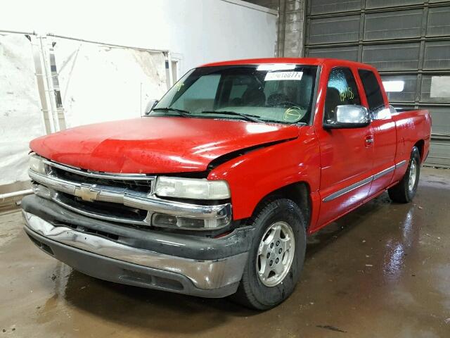 1GCEC19T7XZ154937 - 1999 CHEVROLET SILVERADO RED photo 2