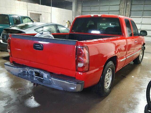 1GCEC19T7XZ154937 - 1999 CHEVROLET SILVERADO RED photo 4