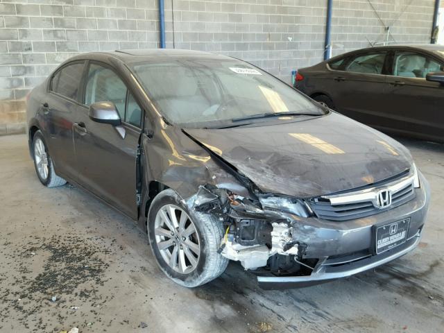 2HGFB2F92CH516688 - 2012 HONDA CIVIC EXL GRAY photo 1