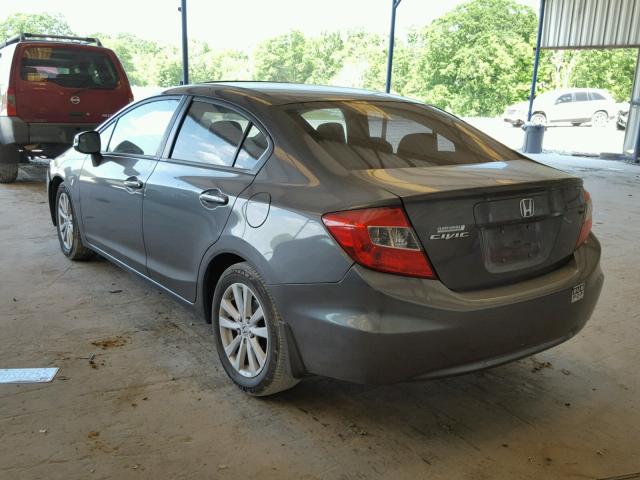 2HGFB2F92CH516688 - 2012 HONDA CIVIC EXL GRAY photo 3