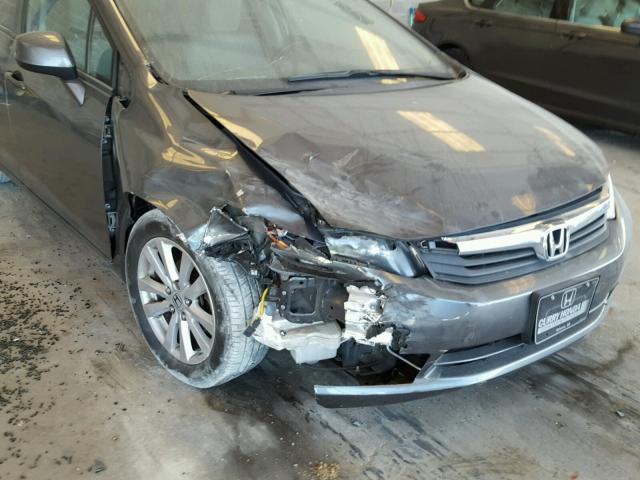 2HGFB2F92CH516688 - 2012 HONDA CIVIC EXL GRAY photo 9