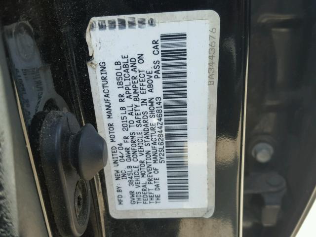 5Y2SL62844Z468143 - 2004 PONTIAC VIBE BLACK photo 10