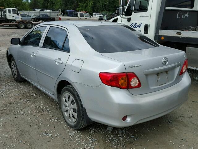 1NXBU4EEXAZ187696 - 2010 TOYOTA COROLLA BA SILVER photo 3