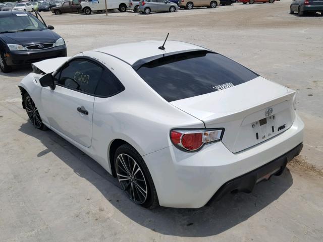 JF1ZNAA12D1714689 - 2013 TOYOTA SCION FR-S WHITE photo 3