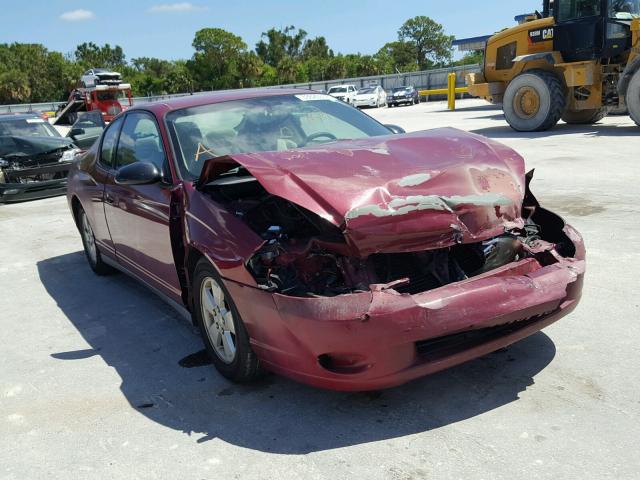 2G1WM16K669243073 - 2006 CHEVROLET MONTE CARL 勃艮第红 照片 1