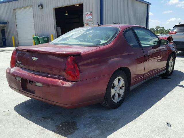 2G1WM16K669243073 - 2006 CHEVROLET MONTE CARL 勃艮第红 照片 4