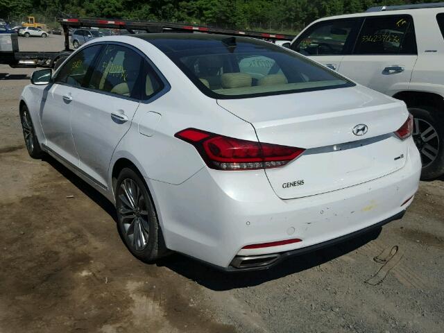 KMHGN4JE3FU086399 - 2015 HYUNDAI GENESIS WHITE photo 3