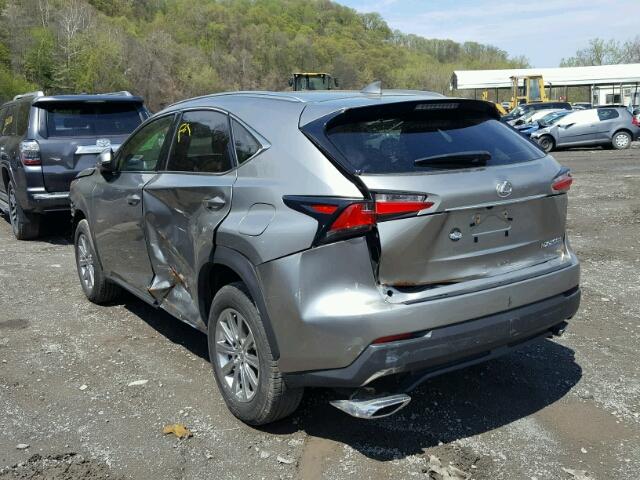 JTJBARBZ6G2080308 - 2016 LEXUS NX 200T GRAY photo 3