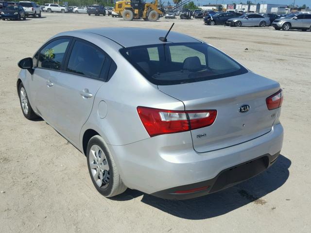 KNADM4A36E6408915 - 2014 KIA RIO LX SILVER photo 3