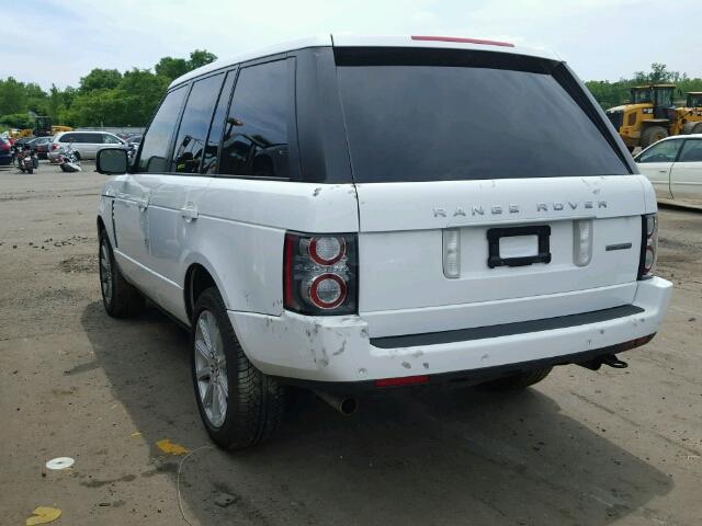 SALMF1E41CA364078 - 2012 LAND ROVER RANGE ROVE WHITE photo 3