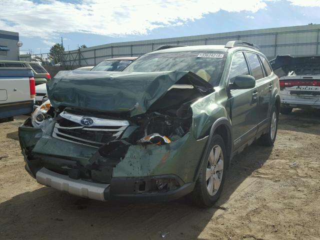 4S4BRCJC7C3211672 - 2012 SUBARU OUTBACK 2. GREEN photo 2