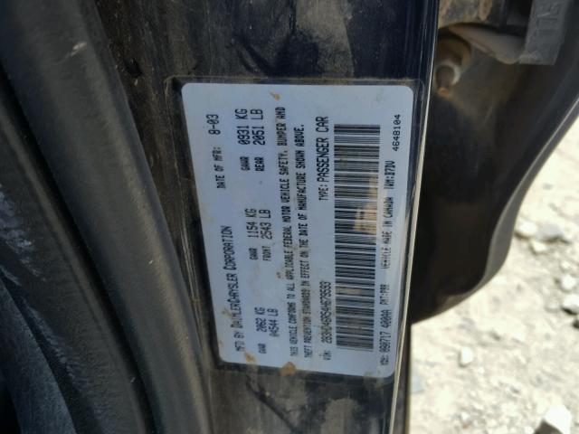 2B3HD46R54H679593 - 2004 DODGE INTREPID S ლურჯი ფოტო 10