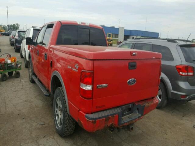 1FTPW14564KB90146 - 2004 FORD F150 RED photo 3