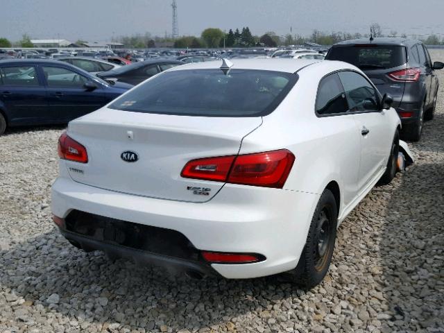 KNAFZ6A35E5199002 - 2014 KIA FORTE SX WHITE photo 4