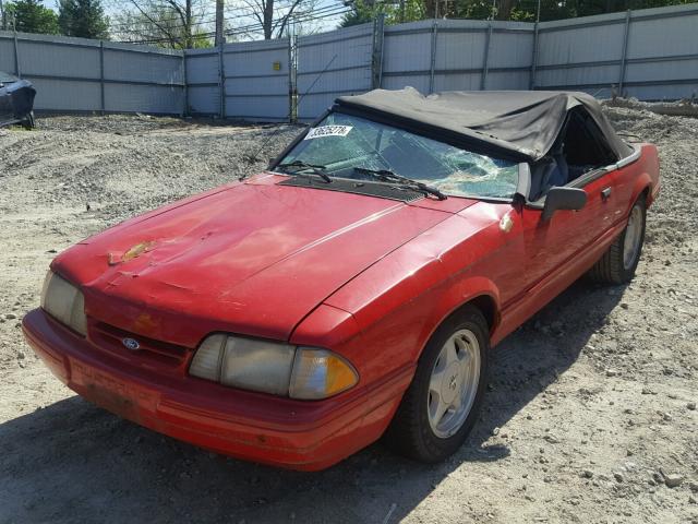 1FACP44M7PF118847 - 1993 FORD MUSTANG LX RED photo 2