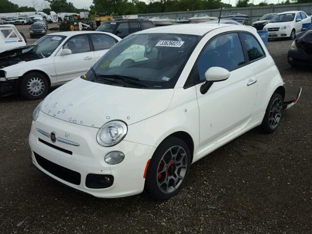 3C3CFFBR9CT233820 - 2012 FIAT 500 SPORT WHITE photo 2