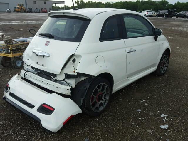 3C3CFFBR9CT233820 - 2012 FIAT 500 SPORT WHITE photo 4