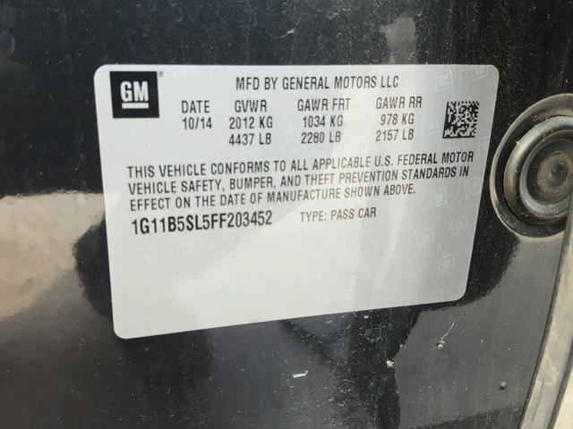 1G11B5SL5FF203452 - 2015 CHEVROLET MALIBU LS Qəhvəyi foto 10