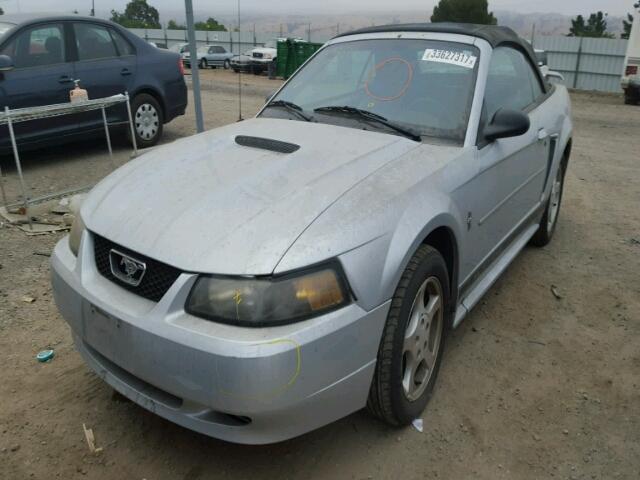 1FAFP44442F163461 - 2002 FORD MUSTANG SILVER photo 2