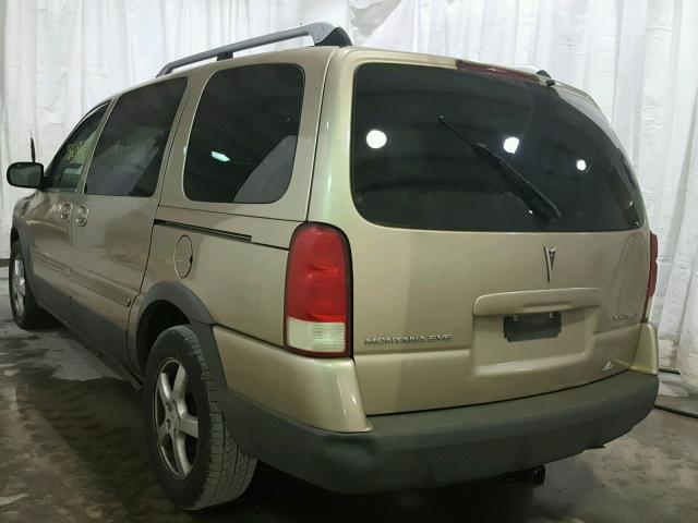 1GMDV33L25D229057 - 2005 PONTIAC MONTANA SV TAN photo 3