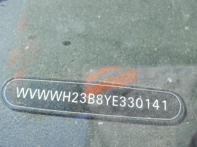 WVWWH23B8YE330141 - 2000 VOLKSWAGEN PASSAT GLX 石墨色 照片 10