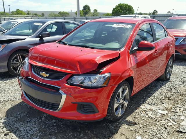 1G1JF5SB2J4107052 - 2018 CHEVROLET SONIC PREM RED photo 2