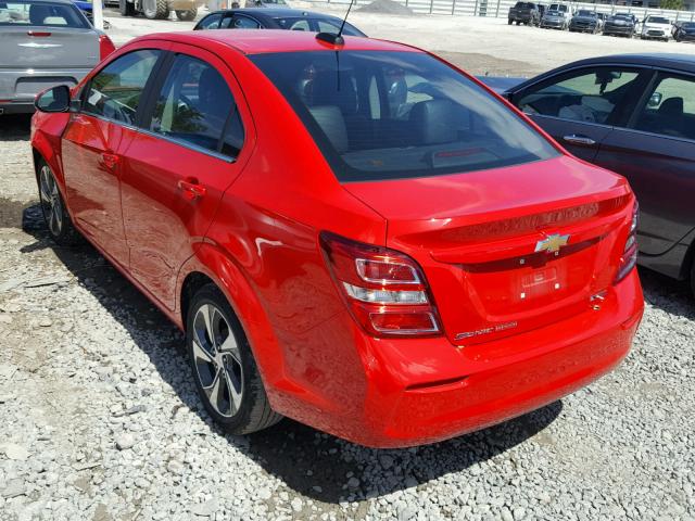 1G1JF5SB2J4107052 - 2018 CHEVROLET SONIC PREM RED photo 3