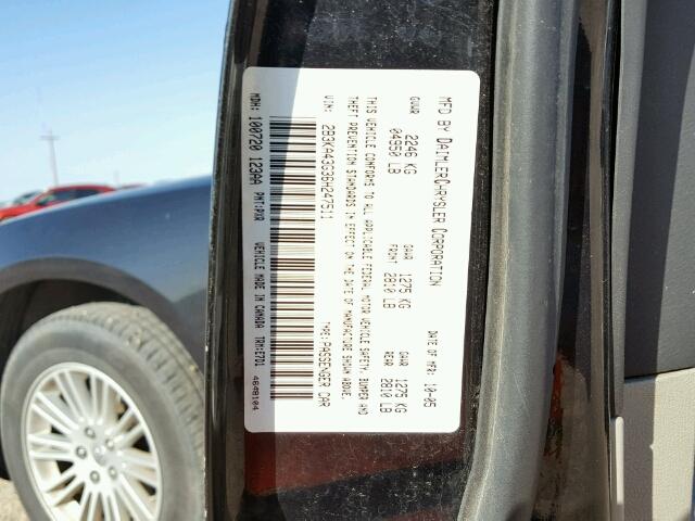 2B3KA43G36H247511 - 2006 DODGE CHARGER SE BLACK photo 10