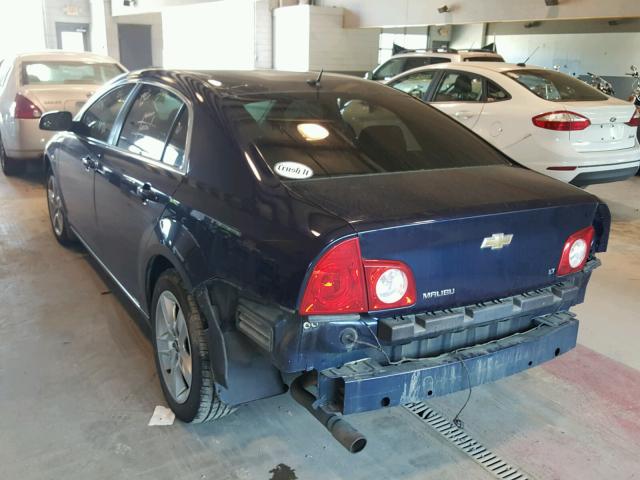 1G1ZH57B094114812 - 2009 CHEVROLET MALIBU 1LT BLUE photo 3