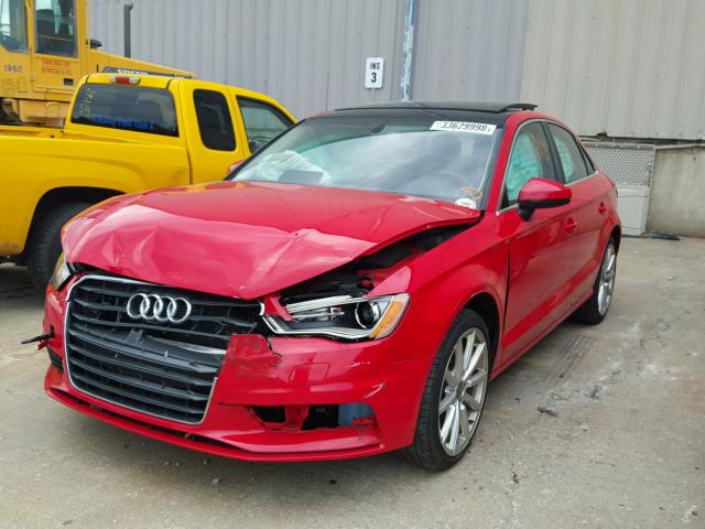 WAUBFGFF6F1053698 - 2015 AUDI S3 PREMIUM RED photo 2