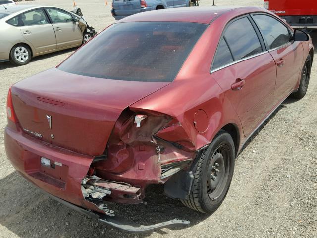 1G2ZF57B484118118 - 2008 PONTIAC G6 VALUE L MAROON photo 4