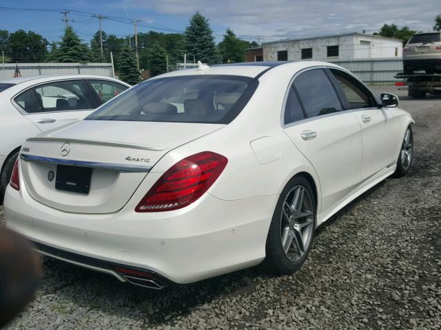 WDDUG8FB3FA160967 - 2015 MERCEDES-BENZ S 550 4MAT WHITE photo 4