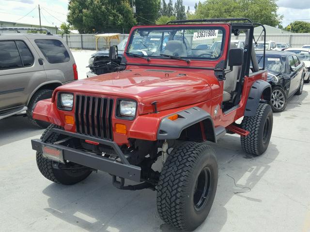 2BCCV81K0JB516213 - 1988 JEEP WRANGLER S RED photo 2