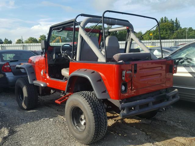 2BCCV81K0JB516213 - 1988 JEEP WRANGLER S RED photo 3